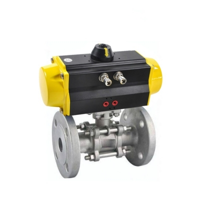 HK55-3PS-F Series Pneumatic 3 Pieces Flange Ball Valve