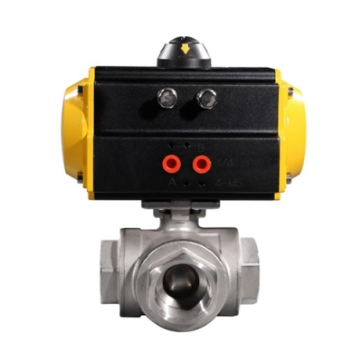 HK56T Series Pneumatic 3 Way Thread Ball Valve