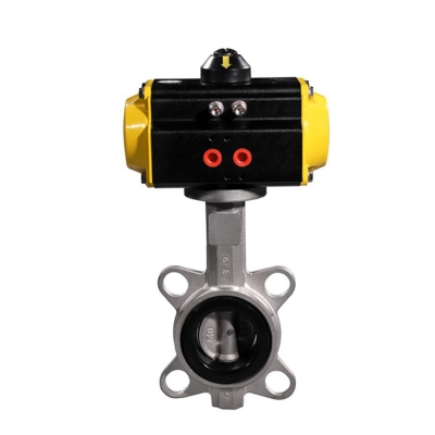 HK59-D-S Stainless Steel Pneumatic Actuated Butterfly Valve