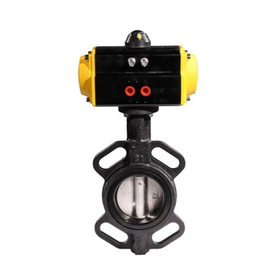 HK59D Pneumatic Actuator Cast Iron Wafer Butterfly Valve