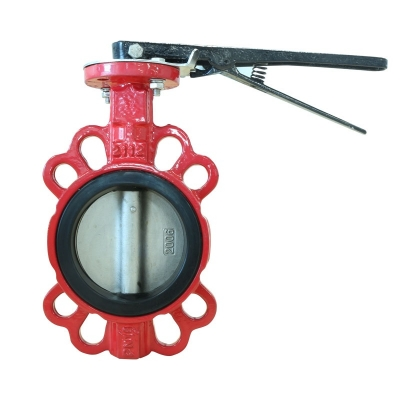 Van bướm wafer gang sơn đỏ