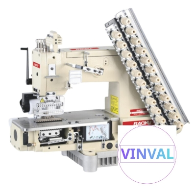 Multi-needle industrial sewing machine with automatic thread trimming, model BML-008-13064-32P-AWT-DS-W, Baoyu brand.